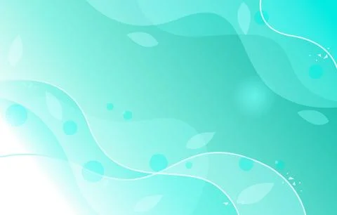 Wave Fluid Liquid Mint Green Turquoise Abstract Background Stock Illustration