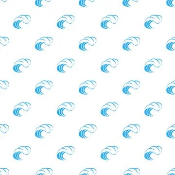 Wave with foam icon, simple style Stock Illustration