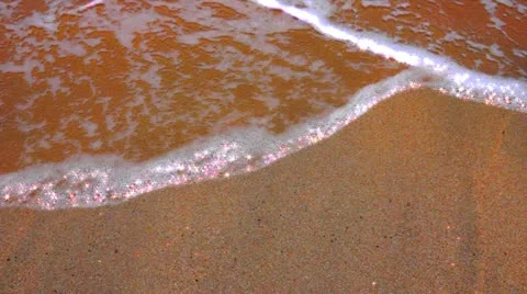 Wave Foam With Sparkle Vídeos de archivo 12310717