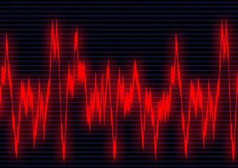 Wave form background red glowing wave form background Copyright: xZoonar.c... Stock Photos