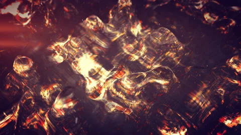 Wave form with glitch effect seamless loop 3D render animation Stock Footage 135552074