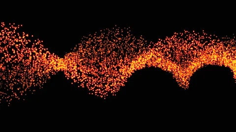 Wave form particle 3D render look like spider web loop seamless Video stock 68026507