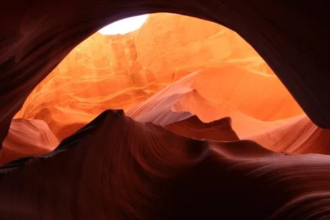 Wave formations inside the Antelope Canyon Stock Photos