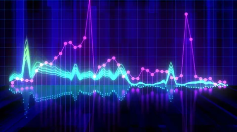 Wave forms, equalizer, technological background 스톡 동영상 36730122