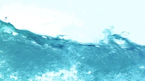 Wave of fresh water close up Stock Footage 83437388