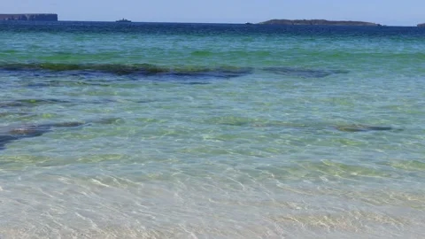 Wave front of smooth tide on white sands of Jervis Bay Hyams beach in 4k. Stock Footage 139163505