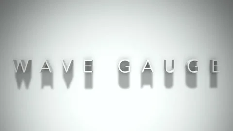 Wave Gauge 3D title animation with shadows on a white background Stock Footage 296720044