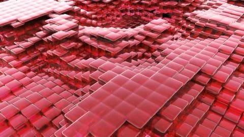 Wave glass liquid with animated reflections. Stock Illustration