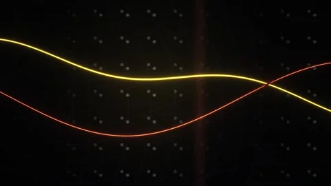Wave Glowing Line Abstract Background for Technology and Science Visualizatio Stock Footage 343772899