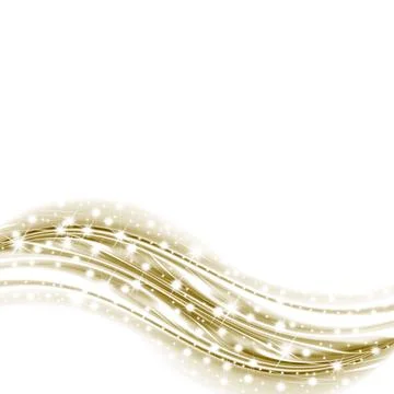 Wave with golden stars Stock Illustration