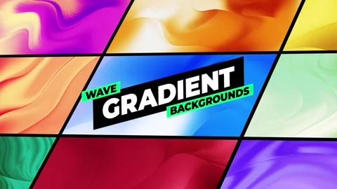 Wave Gradient Backgrounds Stock After Effects