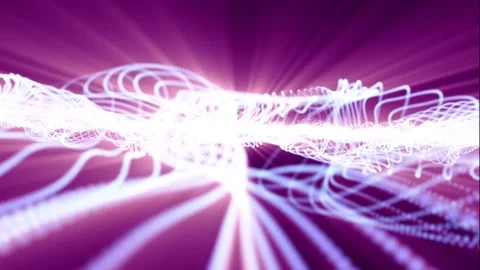 Wave gradient line moving abstract background Stock Footage 242582566