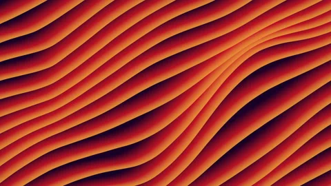 Wave gradient loop animation. Geometric diagonal lines patterns. 3d rendering Stock Footage 119310693