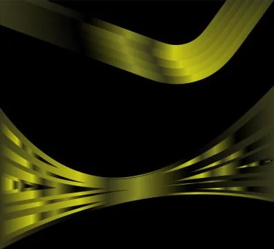 Wave green abstract background on the black Stock Illustration