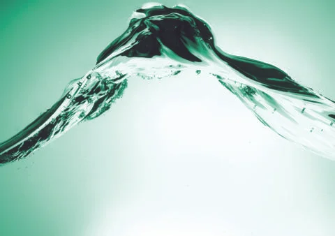 Wave at the green background Stock Photos