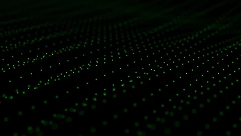 Wave of green particles Stock Footage 103856679