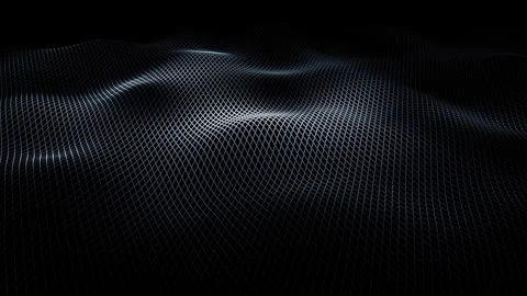 Wave grid lines pattern seamelss looping background Stock Footage 341432036