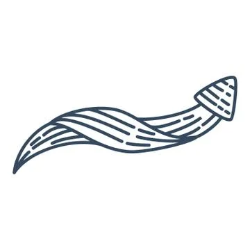 Wave guide Right Way Arrow Direction collection Vector outline Illustrazione stock