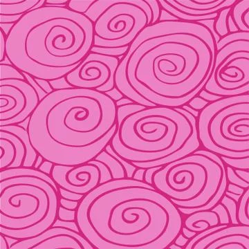 Wave hand drawn pattern, waves abstract background curled pattern Illustrazione stock