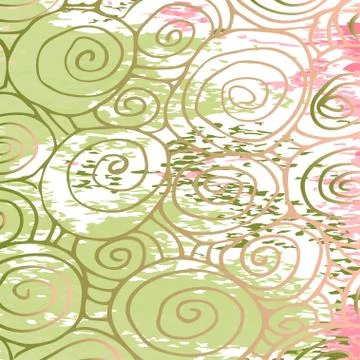 Wave hand drawn pattern, waves abstract background curled pattern 스톡 일러스트