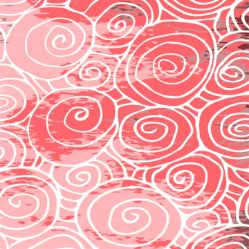 Wave hand drawn pattern, waves abstract background curled pattern. Stock Illustration