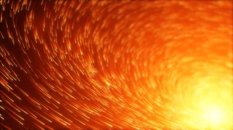 Wave of high speed data particle trails. 3D illustration with depth of field  Stock Illustration