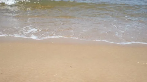 Wave hitting to beach Stock Footage 197408955