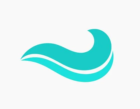 Wave icon design element. Vector illustration. Stock Illustration