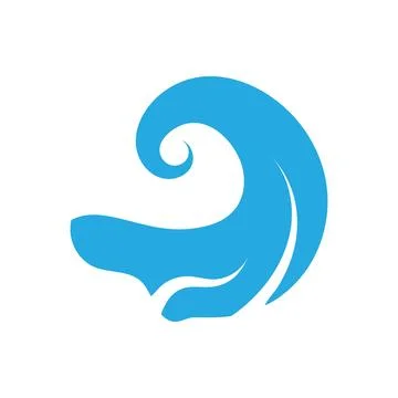 Wave icon design template isolated illustration Illustrazione stock