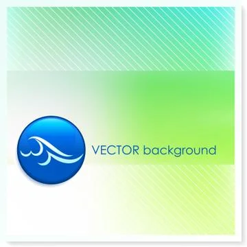 Wave Icon Internet Button on Vector Background 스톡 일러스트
