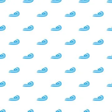 Wave icon, simple style Illustrazione stock