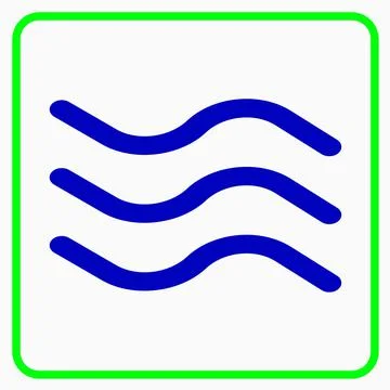 Wave icon vector. Commercial line vector icon for websites Stock Illustration