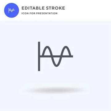 Wave icon vector, filled flat sign, solid pictogram isolated on white, logo i イラスト素材
