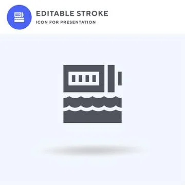 Wave icon vector, filled flat sign, solid pictogram isolated on white, logo イラスト素材