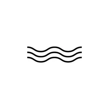Wave icon. vector illustration black on white background Stock Illustration