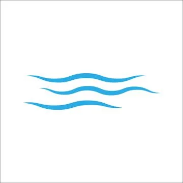 Wave icon on white background. Vector illustrations. Flat design. Stock Illustration