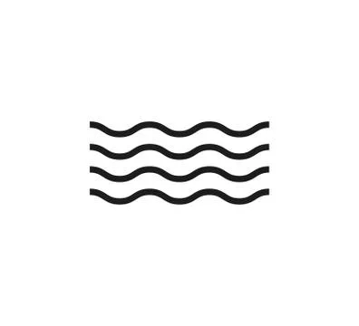 Wave icon on white background. Vector illustrations. Flat design. Stock Illustration