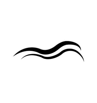 Wave icon on white Stock Illustration