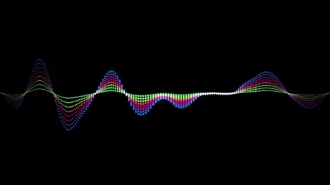 Wave impulse. Technological background. Abstract wave . Gradient from dots . Stock Footage 328034936