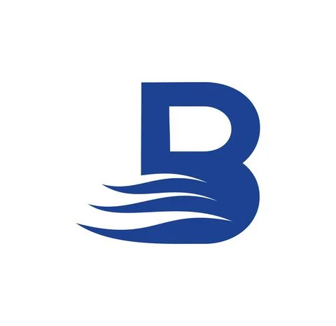 Wave Initial Letter B Stock Illustration