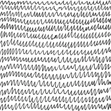 Wave ink ornament texture background. Vintage black and white illustration wa Stock Illustration