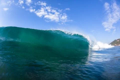 Wave Inside Swimming Ocean Stock Photos