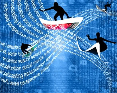 Wave of internet Stock Illustration