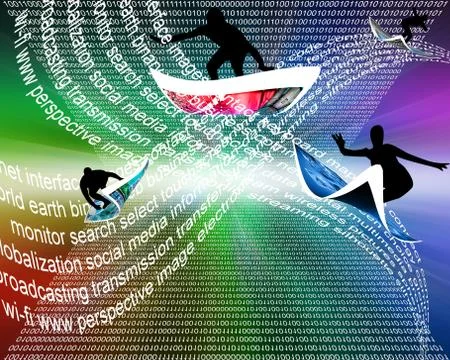 Wave of internet Stock Illustration