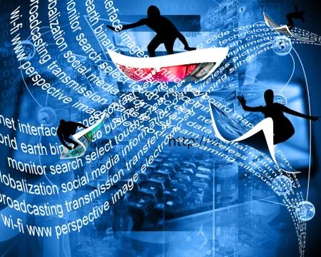 Wave of internet Illustrazione stock