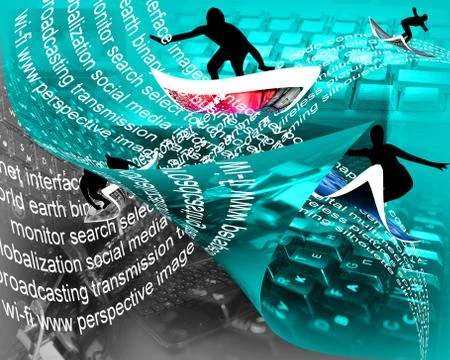 Wave of internet Illustrazione stock