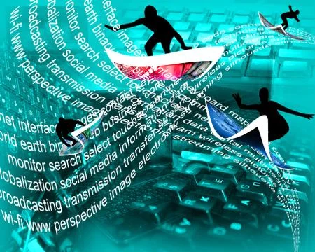 Wave of internet Illustrazione stock