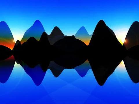 Wave Island Stock Illustration