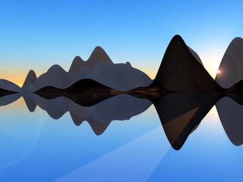 Wave Island Stock Illustration