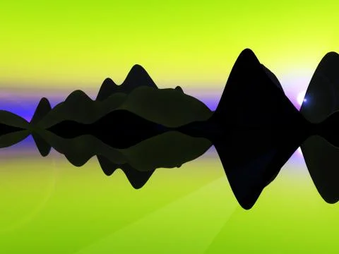 Wave Island Stock Illustration